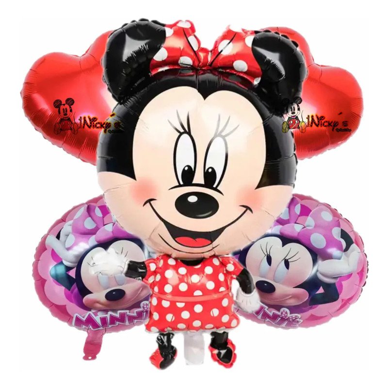 Pack de 5 Ballons de Décoration - Thème Minnie