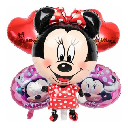 Pack de 5 Ballons de Décoration - Thème Minnie