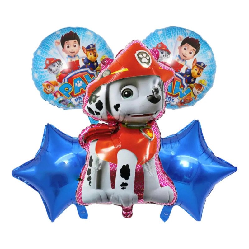 5-Piece Paw Patrol Decoration Balloons Pack