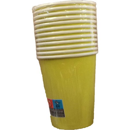 12 GOBELETS CARTON 20CL JAUNE