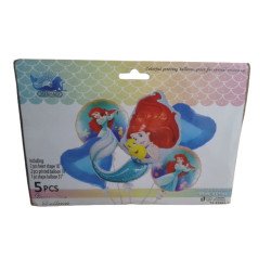 5-Piece Mermaid Princess Decoration Balloons Pack
