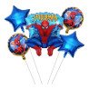 Pack de 5 Ballons de Décoration - Thème Spiderman