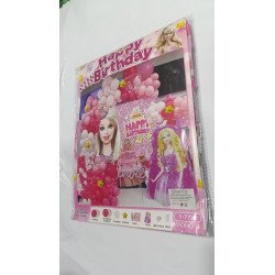 96 Pièces - Kit de Décoration Anniversaire Thème Barbie Classique