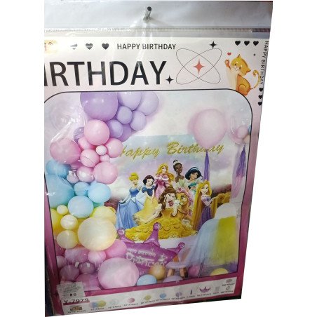 63 Pièces - Kit de Décoration Anniversaire Thème Princesses