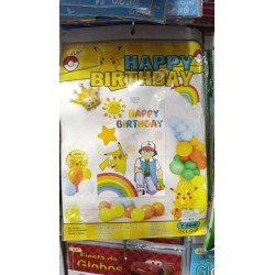 43 Pièces - Kit de Décoration Anniversaire Thème Pokémon