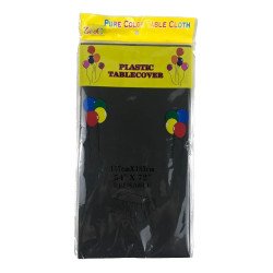 Black Plastic Tablecover - Heavy Duty