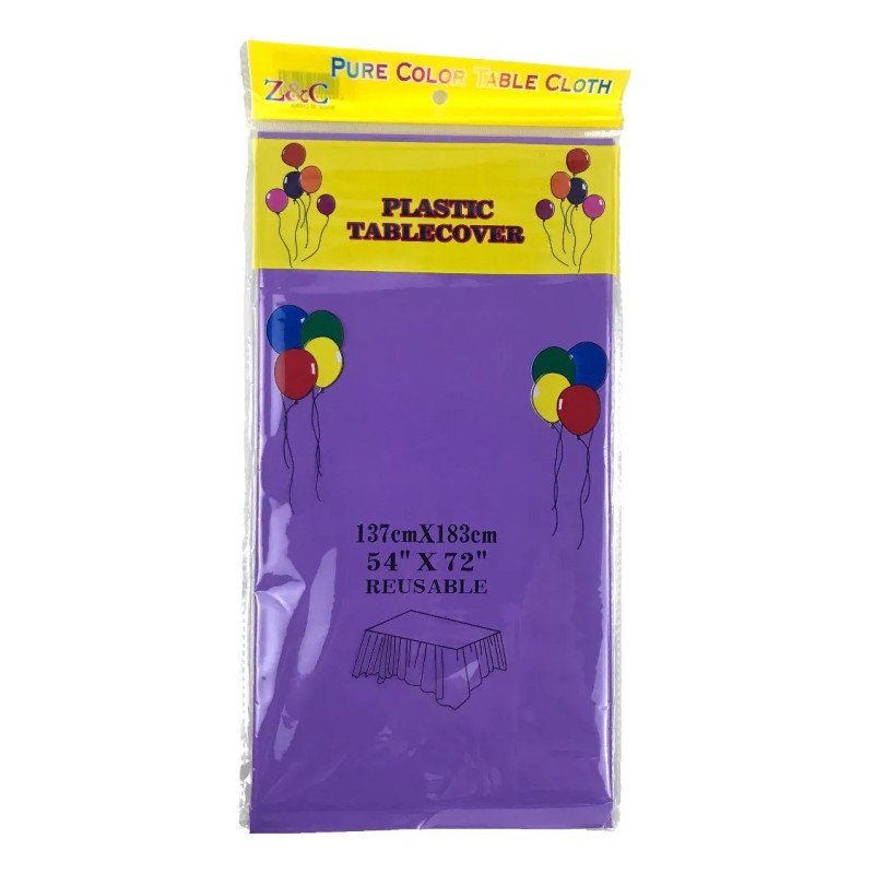 Blue Violet Plastic Tablecover - Heavy Duty