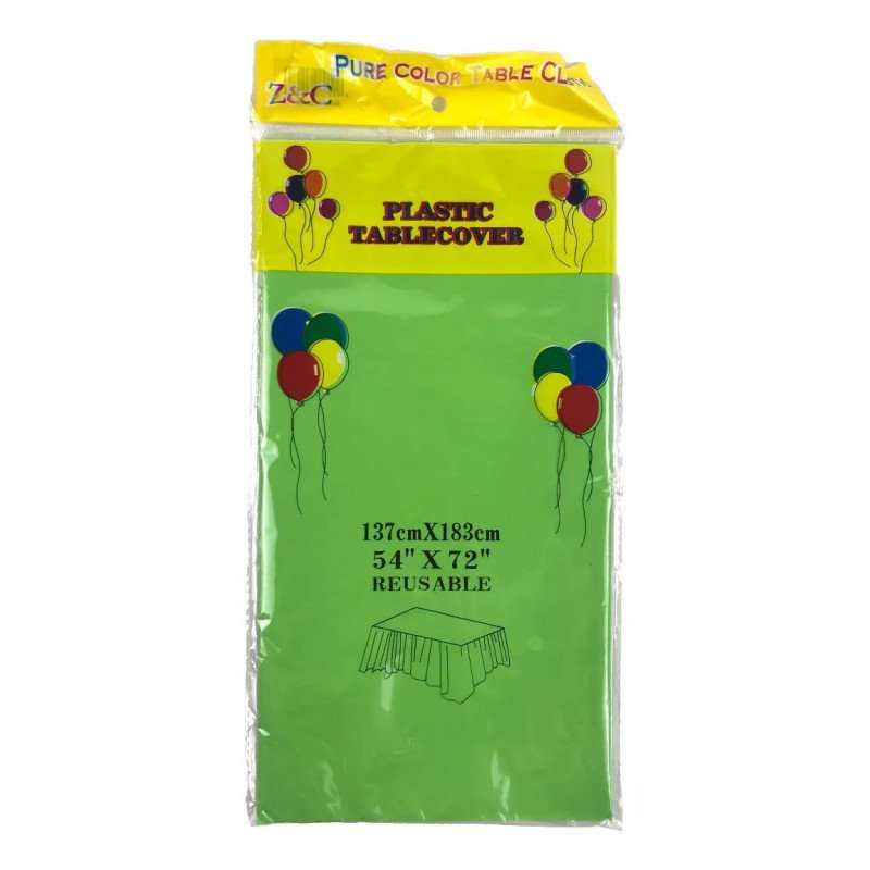Nappe en Plastique Verte Douce - Réutilisable