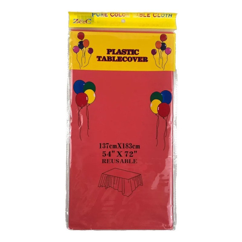 Nappe en Plastique Rouge - Heavy Duty