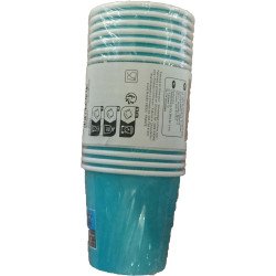 20 GOBELETS CARTON 10CL TURQUOISE
