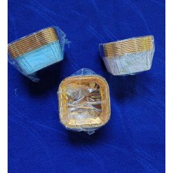 Lot de 8 Caisses à Cupcake Carrées en Aluminium