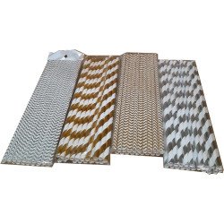 20 Pailles en Papier avec Motifs Chevrons