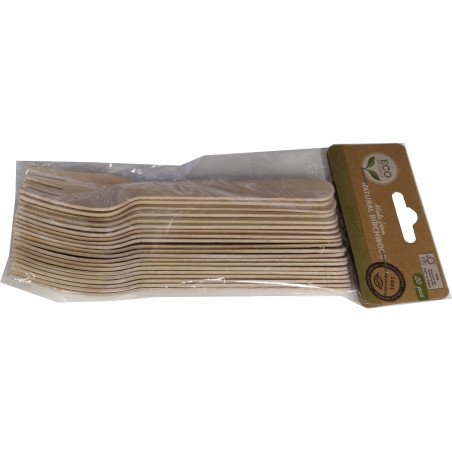20 Eco-Friendly Disposable Wooden Forks