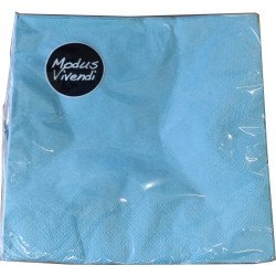 30 Serviettes en Papier Bleues 33x33 cm, 2 Plis