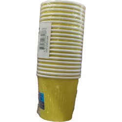 20 GOBELETS CARTON 10CL JAUNE