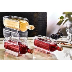 Porte-Bouteille Empilable Transparent – Organisateur Individuel