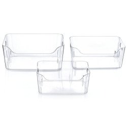 3L - Clear Plastic Storage Bin with Handles