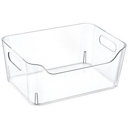 7l - Large Clear Plastic Storage Bin with Handles