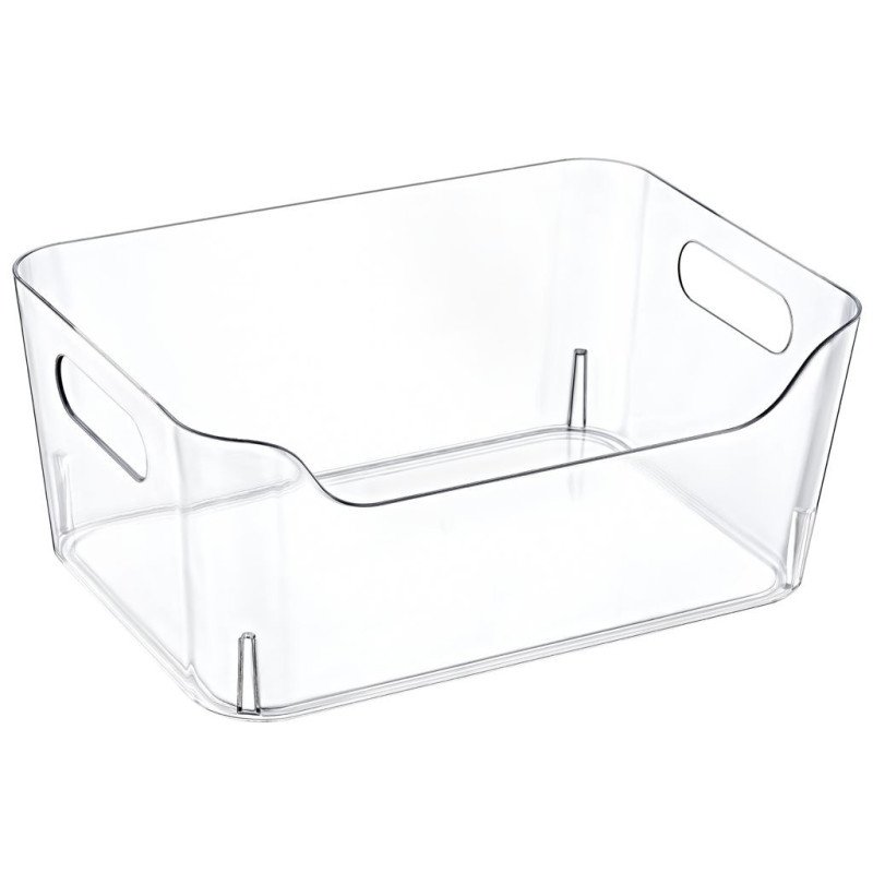 7l - Large Clear Plastic Storage Bin with Handles