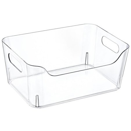 7l - Large Clear Plastic Storage Bin with Handles