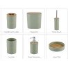 Set de Salle de Bain 6 Pièces - Design Vert Sauge & Bambou | MyPartyBox