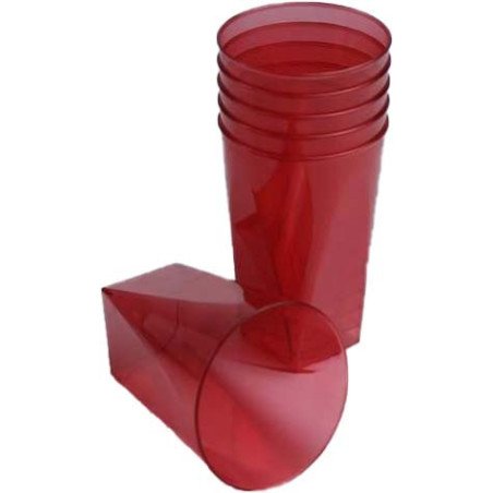 6 GOBELETS MODUS VIVENDI ROUGE 21 CL