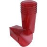 6 GOBELETS MODUS VIVENDI ROUGE 21 CL