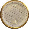 10 ASSIETTES DORES EN PAPIER 18 CM