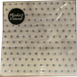 20 SERVIETTES ARGENTE 33X33