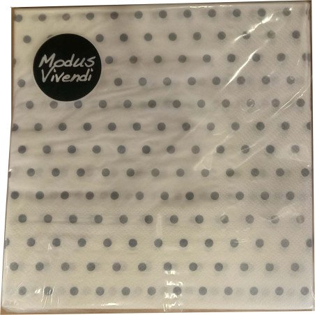 20 SERVIETTES ARGENTE 33X33