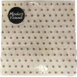 20 SERVIETTES DORE 33X33