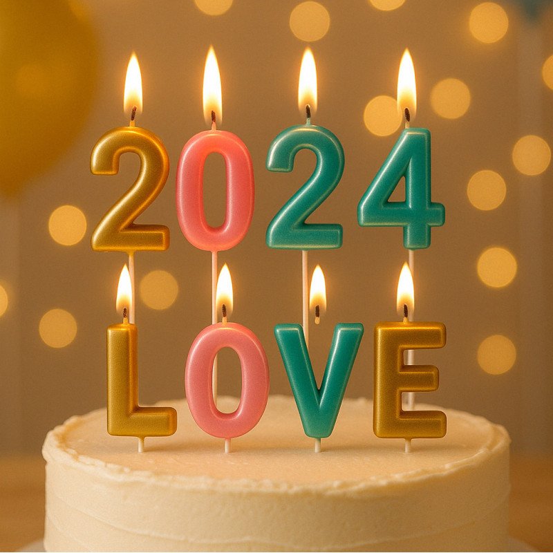 Bougies chiffres et lettres